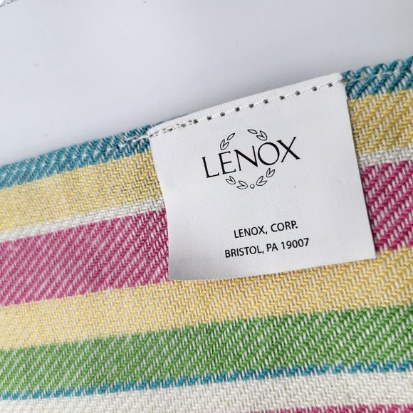 Lenox Rectangular Cotton Placemats x 2 Stripes Beachy Flamingo Coastal HTF - Picture 5 of 8